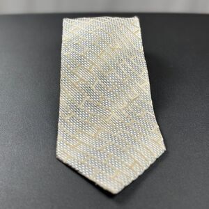 Emilio Ponti Roma Milano Silk Tie Silver Geometric Jacquard Handmade Necktie